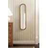 image:imageKate and Laurel Talma Modern Slim Panel Wall Mirror 9 x 36 Natural Wood Transitional Narrow Mirror for Use as Versatile Entryway or Bedroom Wall Decor