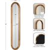 image:imageKate and Laurel Talma Modern Slim Panel Wall Mirror 9 x 36 Natural Wood Transitional Narrow Mirror for Use as Versatile Entryway or Bedroom Wall Decor