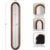 image:imageKate and Laurel Talma Modern Slim Panel Wall Mirror 9 x 36 Walnut Brown Transitional Narrow Mirror for Use as Versatile Entryway or Bedroom Wall Decor