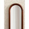 image:imageKate and Laurel Talma Modern Slim Panel Wall Mirror 9 x 36 Walnut Brown Transitional Narrow Mirror for Use as Versatile Entryway or Bedroom Wall Decor