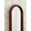 image:imageKate and Laurel Talma Modern Slim Panel Wall Mirror 9 x 36 Walnut Brown Transitional Narrow Mirror for Use as Versatile Entryway or Bedroom Wall Decor