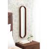image:imageKate and Laurel Talma Modern Slim Panel Wall Mirror 9 x 36 Walnut Brown Transitional Narrow Mirror for Use as Versatile Entryway or Bedroom Wall Decor