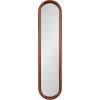 image:imageKate and Laurel Talma Modern Slim Panel Wall Mirror 9 x 36 Walnut Brown Transitional Narrow Mirror for Use as Versatile Entryway or Bedroom Wall Decor