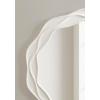 image:imageKate and Laurel Wavern Transitional Round Wavy Wooden Wall Mirror 29 Inch Diameter White Modern Scalloped Circle Bathroom Mirror for Over Sink with Unique Frame for Wavy Wall Decor Accent