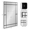 image:imageKate and Laurel Westgate Transitional Windowpane Rectangle Wall Mirror 24 x 36 Black Sophisticated Decorative Window Rectangular Framed Mirror for Wall Decor with Slight Bevel
