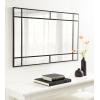 image:imageKate and Laurel Westgate Transitional Windowpane Rectangle Wall Mirror 24 x 36 Black Sophisticated Decorative Window Rectangular Framed Mirror for Wall Decor with Slight Bevel