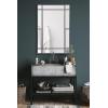 image:imageKate and Laurel Westgate Transitional Windowpane Rectangle Wall Mirror 24 x 36 Black Sophisticated Decorative Window Rectangular Framed Mirror for Wall Decor with Slight Bevel
