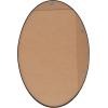 image:imageKate and Laurel Zayda Oval Framed Wall Mirror 24 x 36 Silver Metal Minimalist Oval Mirror with Smooth CurvesBlack