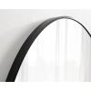 image:imageKate and Laurel Zayda Oval Framed Wall Mirror 24 x 36 Silver Metal Minimalist Oval Mirror with Smooth CurvesBlack