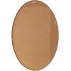 image:imageKate and Laurel Zayda Oval Framed Wall Mirror 24 x 36 Silver Metal Minimalist Oval Mirror with Smooth CurvesSilver