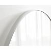 image:imageKate and Laurel Zayda Oval Framed Wall Mirror 24 x 36 Silver Metal Minimalist Oval Mirror with Smooth CurvesSilver