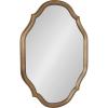 image:imageKate and Laurel Augustina Glam Scalloped Mirror 27 x 37 Antique Gold Vintage Golden Framed Wall Mirror