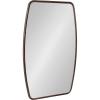 image:imageKate and Laurel Caskill Modern Barrel Mirror 20 x 32 Bronze Rounded Rectangle Mirror for WallBronze