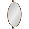 image:imageKate and Laurel Darbridge Traditional Oval Pivot Wall Mirror 24 x 41 Antique Gold Vintage Adjustable Bathroom Mirror for Over Sink with Horizontal or Vertical Mounting