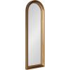 image:imageKate and Laurel Hatherleigh Modern Slim Arched Panel Wall Mirror 12 x 36 Gold Transitional Narrow Wooden Arch Mirror for Use as Versatile Bedroom or Entryway Wall Decor
