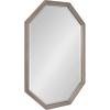 image:imageKate and Laurel Hogan Farmhouse Octagon Wood Wall Mirror 24 x 36 Rustic Brown Traditional Inspired Geometric Wall DecorGrey