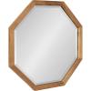 image:imageKate and Laurel Hogan Farmhouse Octagon Wood Wall Mirror 24 x 36 Rustic Brown Traditional Inspired Geometric Wall DecorRustic Brown