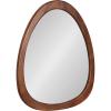 image:imageKate and Laurel McKinder Asymmetrical Wood Wall Mirror 24 x 28 Walnut Brown Decorative Irregular Geometric Mirror with Robust Wooden Frame and Distinct FinishBrown