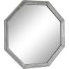 image:imageKate and Laurel Ocono Vintage Galvanized Metal Octagon Wall Mirror 26 x 26 Silver Rustic Farmhouse Octagonal Mirror with Geometric Shape and Unique Finish