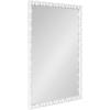 image:imageKate and Laurel Prindle Turned Wood Beaded Rectangle Mirror 23 x 34 White Vintage Rectangular Wall Mirror for Use as Fireplace Mantel Mirror Bathroom Mirror for Over Sink