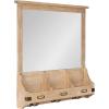 image:imageKate and Laurel Stallard Decorative Rustic Wood Home Organizer with MirrorNatural