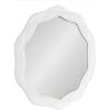 image:imageKate and Laurel Wavern Transitional Round Wavy Wooden Wall Mirror 29 Inch Diameter White Modern Scalloped Circle Bathroom Mirror for Over Sink with Unique Frame for Wavy Wall Decor Accent