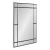 image:imageKate and Laurel Westgate Transitional Windowpane Rectangle Wall Mirror 24 x 36 Black Sophisticated Decorative Window Rectangular Framed Mirror for Wall Decor with Slight Bevel