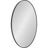 image:imageKate and Laurel Zayda Oval Framed Wall Mirror 24 x 36 Silver Metal Minimalist Oval Mirror with Smooth CurvesBlack