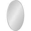 image:imageKate and Laurel Zayda Oval Framed Wall Mirror 24 x 36 Silver Metal Minimalist Oval Mirror with Smooth CurvesSilver