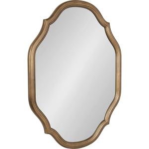 image:imageKate and Laurel Augustina Glam Scalloped Mirror 27 x 37 Antique Gold Vintage Golden Framed Wall Mirror