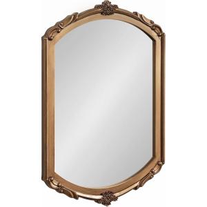 image:imageKate and Laurel Berkshire Vintage Arched Wall Mirror 24 x 36 Gold Antique Ornate Arch Capsule Mirror with Detailed Frame Accenting and Classic Finish