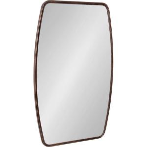 image:imageKate and Laurel Caskill Modern Barrel Mirror 20 x 32 Bronze Rounded Rectangle Mirror for WallBronze