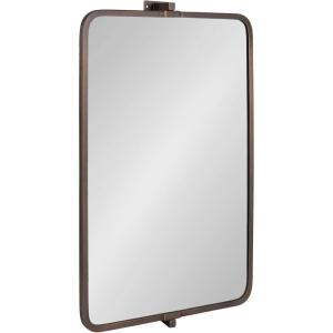 image:imageKate and Laurel Elijah Modern Rectangle Pivot Wall Mirror 20 x 32 Bronze Decorative Adjustable Bathroom Mirror for Over Sink or Entryway Accent Mirror