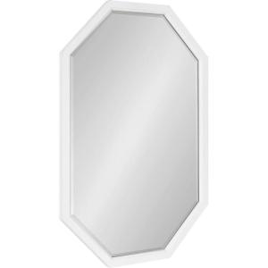 image:imageKate and Laurel Hogan Farmhouse Octagon Wood Wall Mirror 24 x 36 Rustic Brown Traditional Inspired Geometric Wall DecorWhite