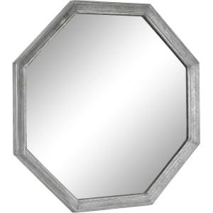 image:imageKate and Laurel Ocono Vintage Galvanized Metal Octagon Wall Mirror 26 x 26 Silver Rustic Farmhouse Octagonal Mirror with Geometric Shape and Unique Finish