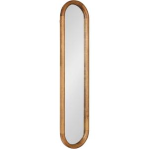 image:imageKate and Laurel Talma Modern Slim Panel Wall Mirror 9 x 36 Natural Wood Transitional Narrow Mirror for Use as Versatile Entryway or Bedroom Wall Decor