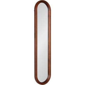 image:imageKate and Laurel Talma Modern Slim Panel Wall Mirror 9 x 36 Walnut Brown Transitional Narrow Mirror for Use as Versatile Entryway or Bedroom Wall Decor