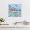 image:imageKate and Laurel Anna Maria Island Florida Framed Canvas Wall Art by Emily Kenney 22 x 22 Sylvie White Coastal Beach Landscapes Art for Wall Decor Living Room Bedroom