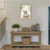 image:imageKate and Laurel Baby Elephant 3 in Palms Bathtub Framed Canvas Wall Art by Amy Peterson 18 x 24 Sylvie Natural Whimsical Animals Bathroom Tropical Art for Wall Decor Living Room Bedroom