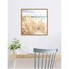 image:imageKate and Laurel Beige Beach Grass Near Traquil Beach Framed Canvas Wall Art by The Creative Bunch Studio 22 x 22 Sylvie Natural Coastal Beach Nature Art for Wall Decor Living Room Bedroom