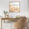 image:imageKate and Laurel Beige Beach Grass Near Traquil Beach Framed Canvas Wall Art by The Creative Bunch Studio 22 x 22 Sylvie Natural Coastal Beach Nature Art for Wall Decor Living Room Bedroom