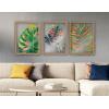 image:imageKate and Laurel Blake Flowers on Glass 2 Whole Flowers Framed Printed Acrylic Wall Art by Jessi Raulet of Ettavee 18x24 Natural Decorative Tropical Floral Wall DcorNatural