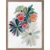 image:imageKate and Laurel Blake Flowers on Glass 2 Whole Flowers Framed Printed Acrylic Wall Art by Jessi Raulet of Ettavee 18x24 Natural Decorative Tropical Floral Wall DcorGold