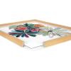 image:imageKate and Laurel Blake Flowers on Glass 2 Whole Flowers Framed Printed Acrylic Wall Art by Jessi Raulet of Ettavee 18x24 Natural Decorative Tropical Floral Wall DcorNatural