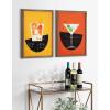 image:imageKate and Laurel Blake Martini Framed Printed Glass Art by Amber Leaders Designs 16x20 Dark Gold Chic MidCentury Modern DecorGold