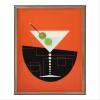 image:imageKate and Laurel Blake Martini Framed Printed Glass Art by Amber Leaders Designs 16x20 Dark Gold Chic MidCentury Modern DecorGold