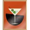 image:imageKate and Laurel Blake Martini Framed Printed Glass Art by Amber Leaders Designs 16x20 Dark Gold Chic MidCentury Modern DecorNatural