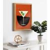 image:imageKate and Laurel Blake Martini Framed Printed Glass Art by Amber Leaders Designs 16x20 Dark Gold Chic MidCentury Modern DecorNatural