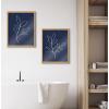 image:imageKate and Laurel Blake Modern Blue Botanical Line Sketch Print 3 Framed Printed Glass Wall Art by The Creative Bunch Studio 16 x 20 Natural Decorative Abstract Nature Art Print for WallNatural