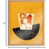 image:imageKate and Laurel Blake Old Fashioned Cocktail Framed Printed Glass Wall Art by Amber Leaders Designs 16x20 Dark Gold Chic MidCentury Wall DecorNatural